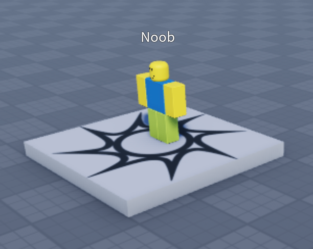 A Noob that has reached the SpawnLocation using the MoveTo function.