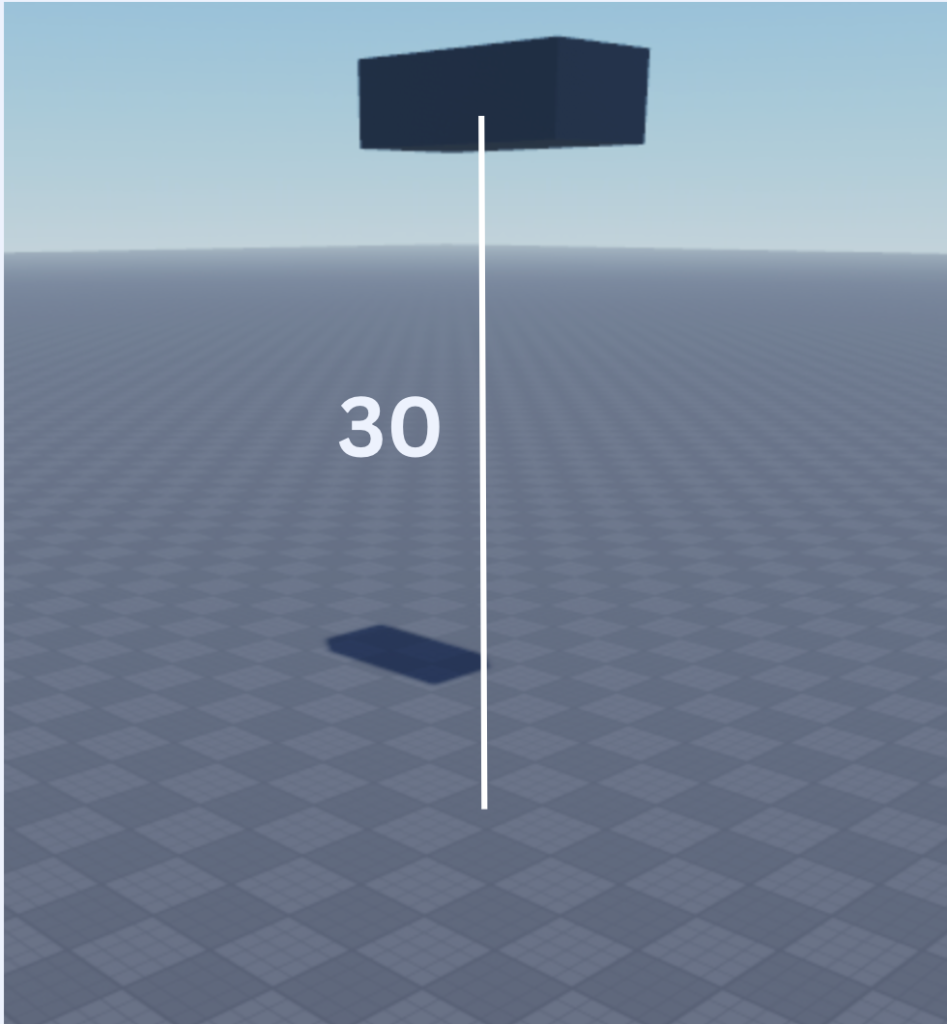 A Part that is 30 studs on the y axis of the Vector3 away from the ground.