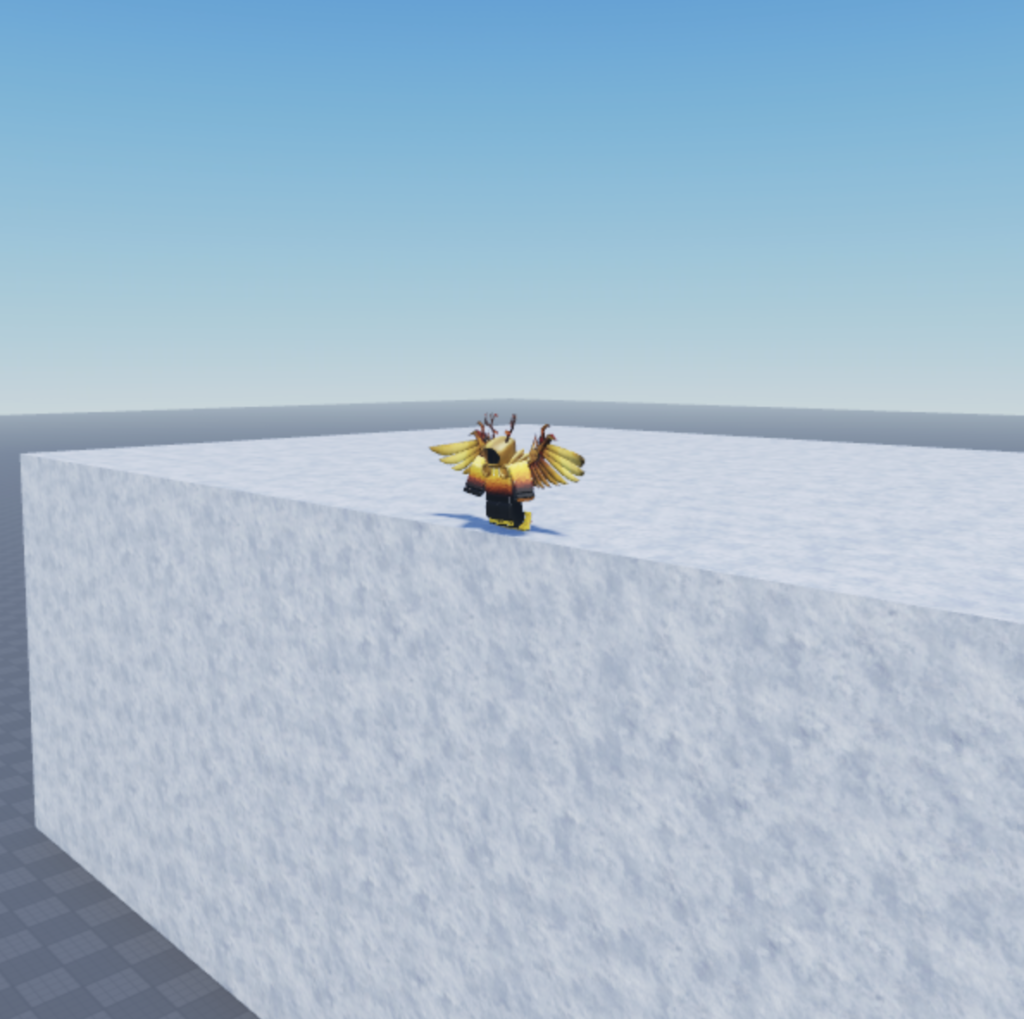 A Roblox script that creates a large ice block.