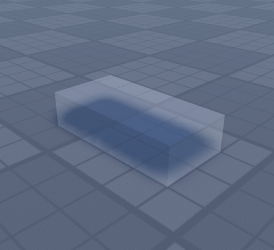 A transparent part in Workspace in Roblox Studio.