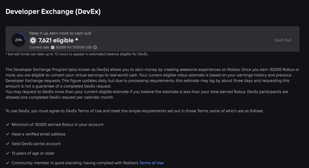 Roblox's Developer Exchange Program allows Roblox developers to make money.